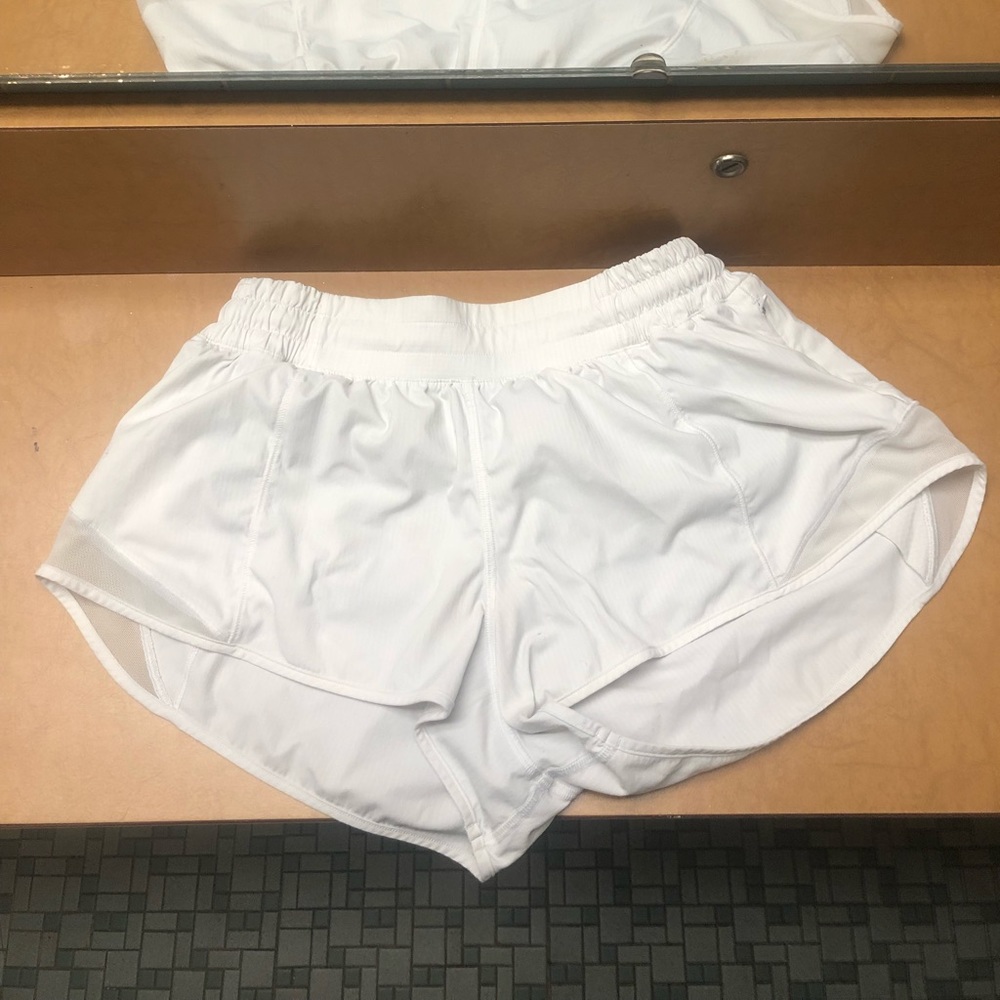 White Lululemon size 8 shorts